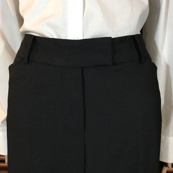 NWOT Anne Klein Montreal Manor Black Wool Blend Angle Pocket Straight Trouser - Picture 5 of 10